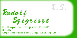 rudolf szigriszt business card